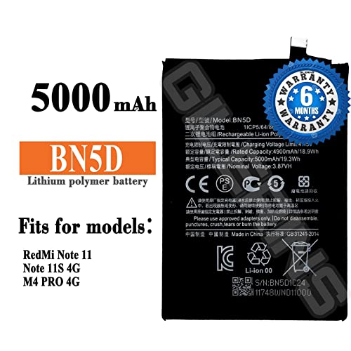 Image of Original BN5D Battery for Redmi MI Note 11 /11S M4 Pro Battery with 6 Month warrenty***(.G346)