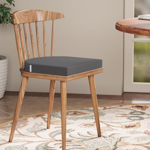 Cojines de asiento para terraza y salón de 50 x 50 cm gris oscuro 2 unidades 7