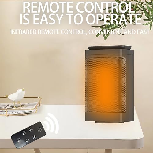 Space Heater, 1500w Portable Heater, 60° Oscillating, Remote Control, Smart Timer, Thermostat Overheating and Tip-Over Protection Room Heater for Home Office Bedroom - Image 4