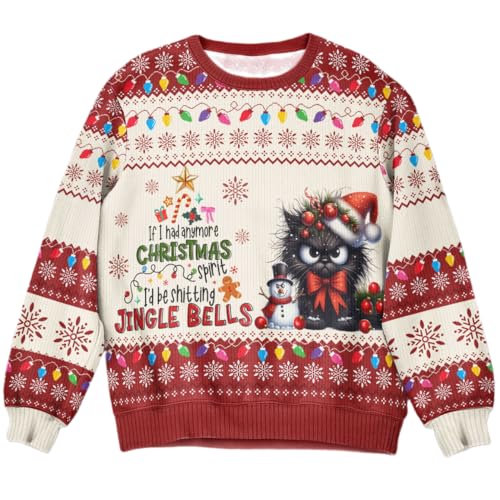 ZABAR Christmas Family Ugly Sweater Cute Xmas Shirt Gift For Woman Man Couple Pet Lovers Birthday Holiday Outfit Gifts