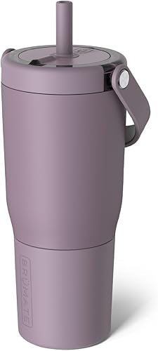 BrüMate Resa 25oz Vaso de Viaje 100% A Prueba de Fugas con Asa y Pajilla  Pajilla Flexible SoftSip  Funda de Silicona para Durabilidad  Acero