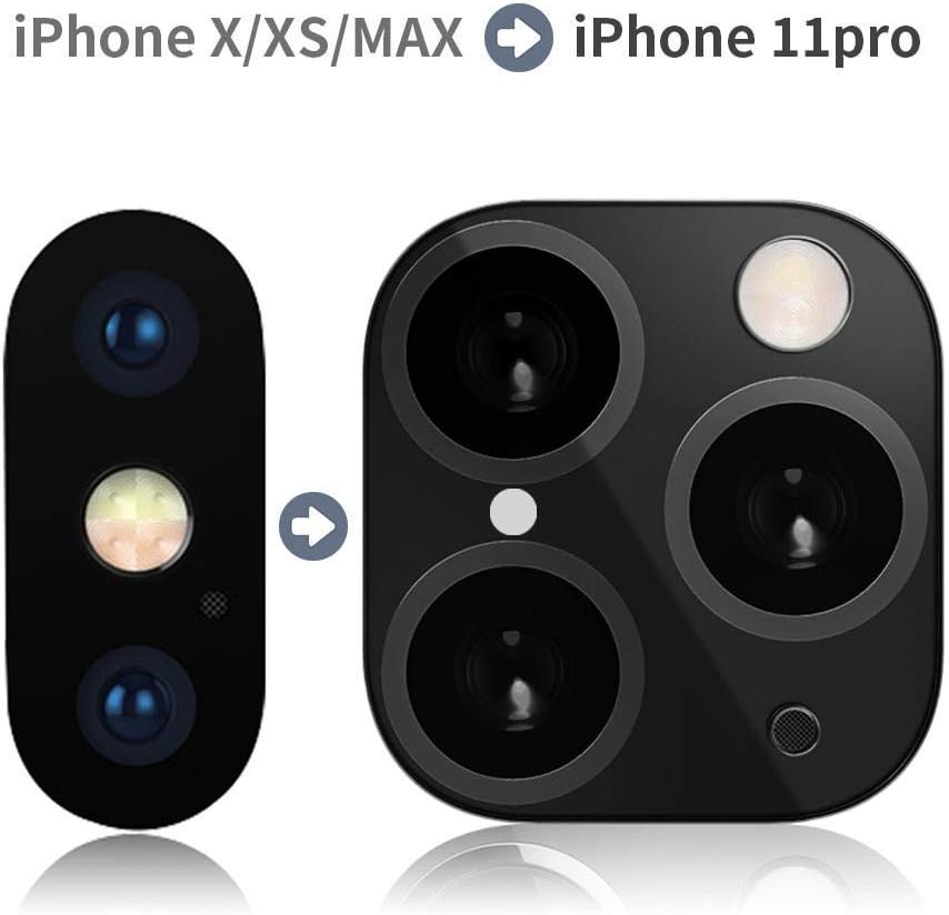 Maizad Camera Lens Protector for iPhone X/XS/XS MAX Convert to iPhone 11 Pro/11 Pro Max, Upgrade Ultra Thin Clear Tempered Glass Rear Back Camera Lens Protector, Anti-Scratch Protection Film