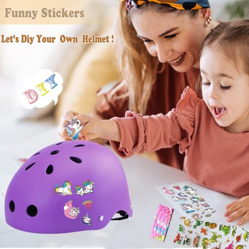 Image of FOOKCIAN Kids Helmet,Toddler Skateboard Helmets for Ages 2-3-5-8-14 Years Boys Girls with Knee and Elbow Pads Wrist Guards fit Roller Skates,Skateboarding,Skating Scooter Adjustable Kids Helmet