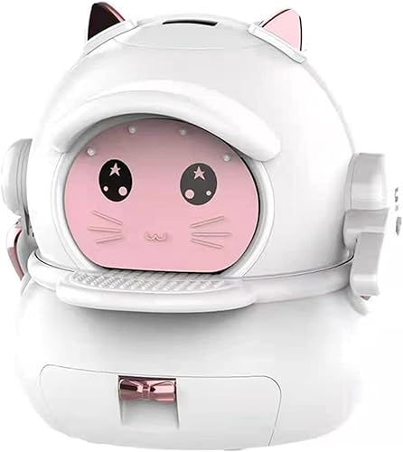 GIUIN Inodoro para mascotas, caja de arena eléctrica inteligente para gatos, totalmente cerrada, grande, antisalpicaduras, limpieza rápida, para