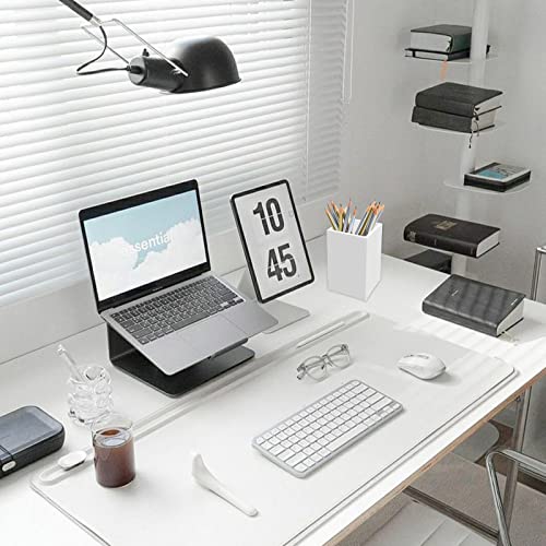 Image of White Acrylic Pencil Pen Holder Cup 2 Pack,Desk Accessories Holder,Makeup Brush Storage Organizer,Modern Design Desktop Stationery Organizer for Office School Home Supplies,2.6x 2.6x 4 inches