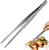 FANSH 304 Stainless Steel Barbecue Tweezers, Professional Kitchen and Long Handle Food Tweezers, Multifunctional, 30cm
