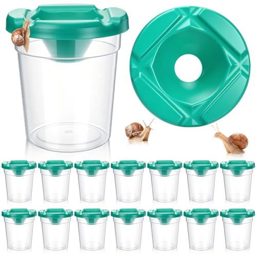 Mysora 16 Pcs Beer Trap for Snails and Slugs Plastic Snail Box Reusable Snails Catcher Slug Durable Effective Pest Control for Garden Farm 3.15 x 2.14 x 3.39