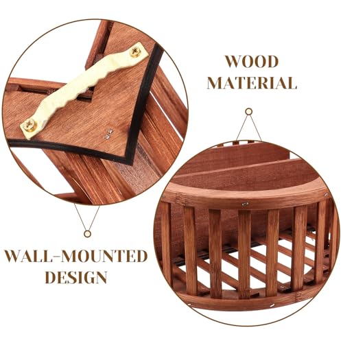 Étagère murale cœur bois décorative multi-niveaux pour salon - 5