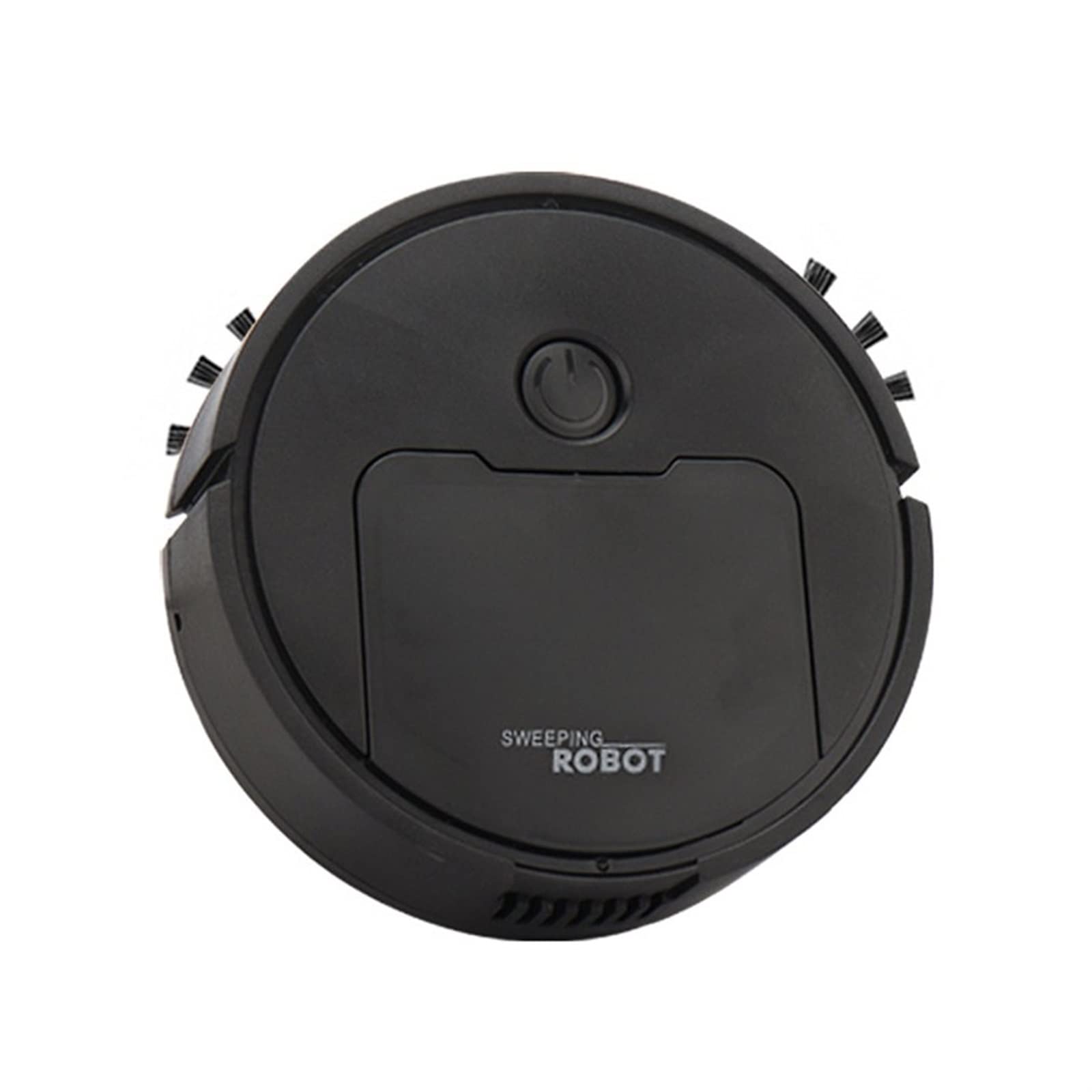 Aspirateur robot intelligent noir avec capteur anti-chute pour un nettoyage automatique efficace