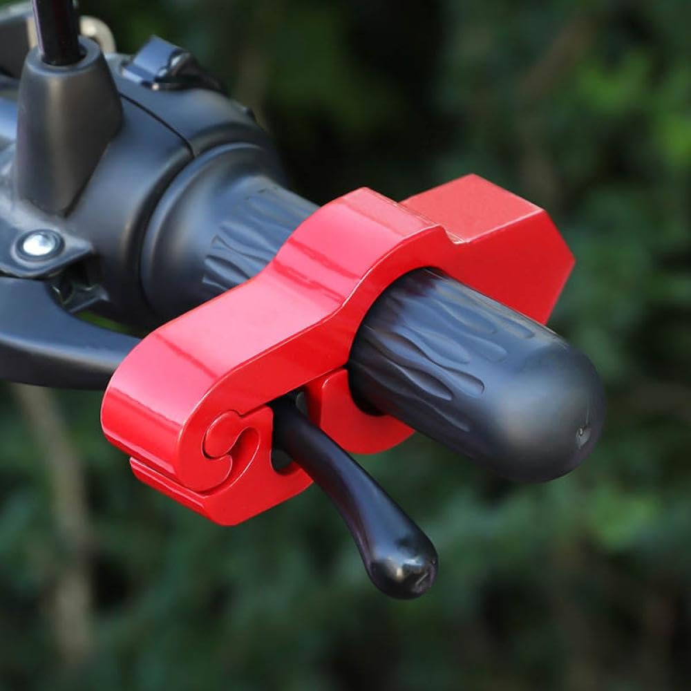 Blocco del manubrio moto blocco freno freno solido dispositivo antifurto compatibile con bici da sporco atv bici da strada imitazione di rubinetto rubine(Red)