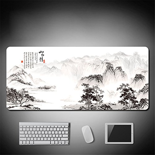 LL-COEUR Large Tapis de Souris Table Gaming Grand Mousepad Antidérapant Mouse Mat 900 x 400 x 3 mm (Paysage) Cover