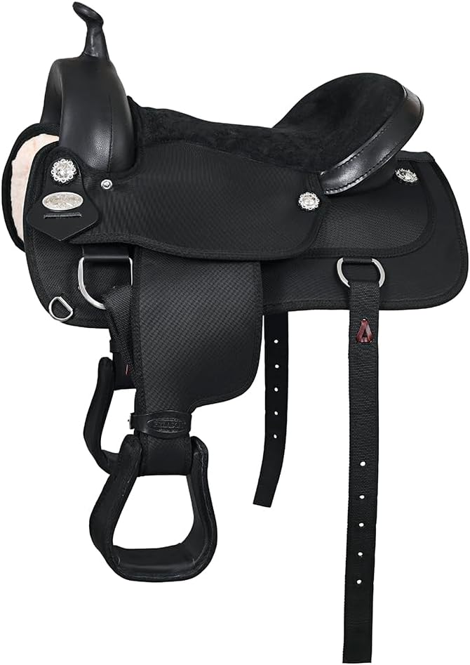 HILASON Flex Tree Western Horse Saddle Cordura Synthetic Trail & Pleasure | for Horses