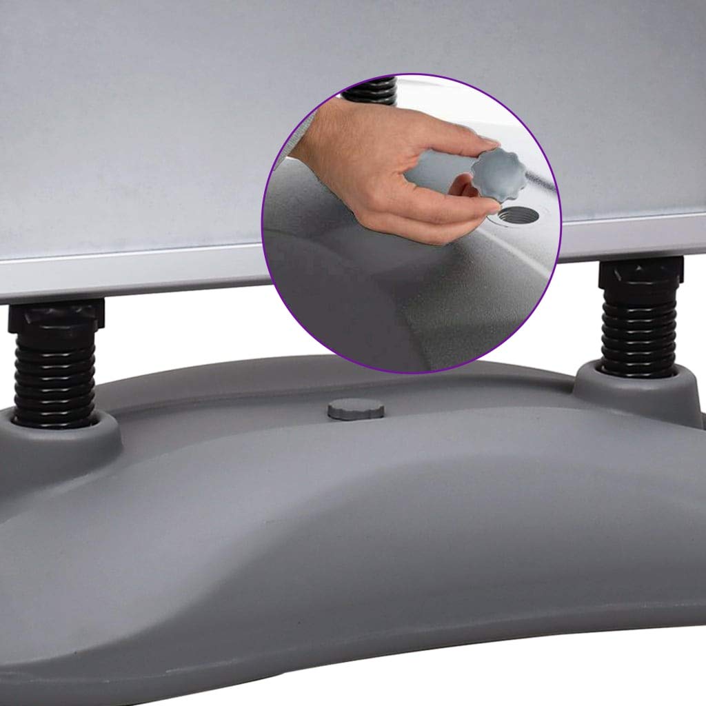 vidaXL Soporte para carteles A1 base de agua aleación de aluminio gris