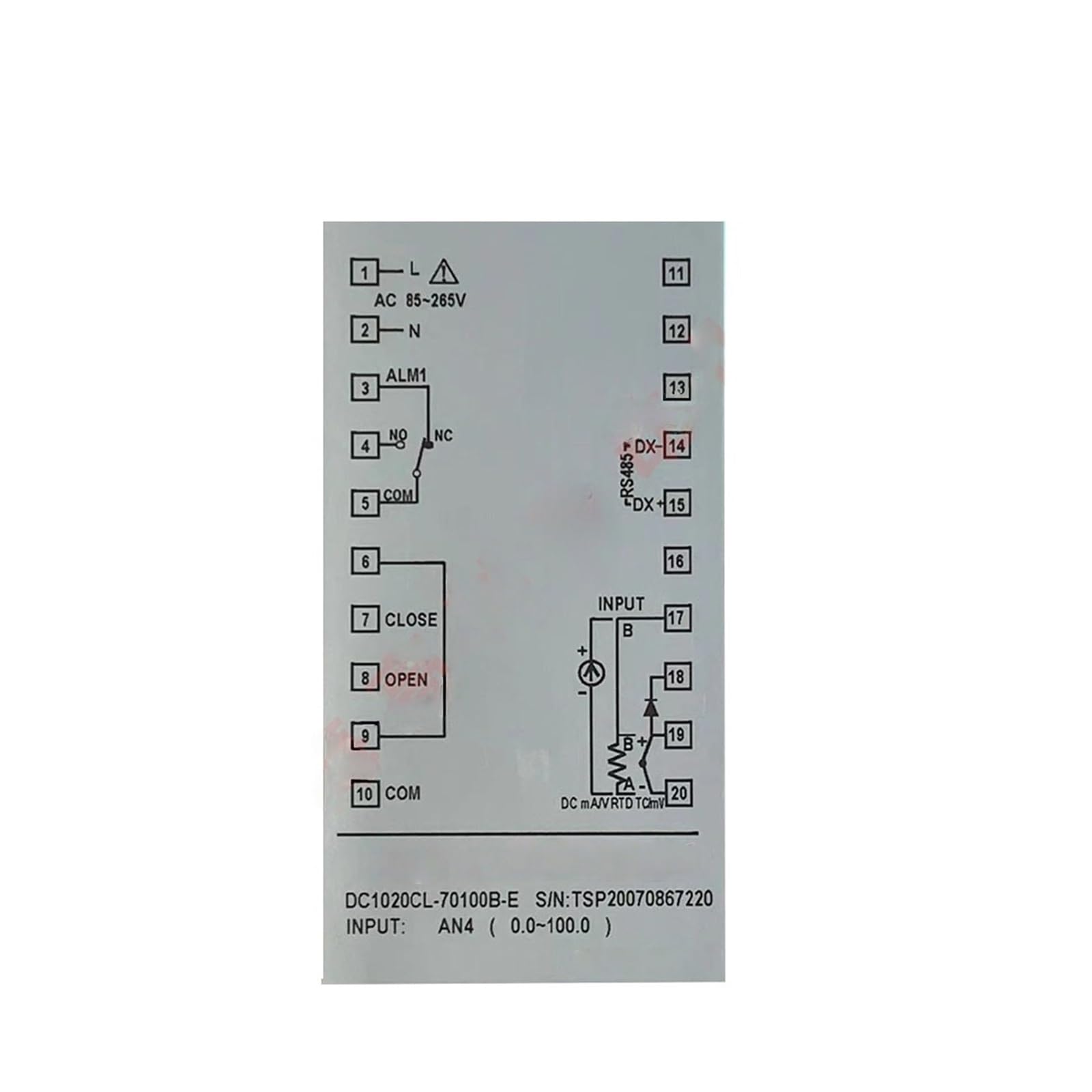 Regolatore di temperatura DC1020CT-701000-E