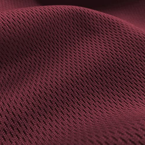 Pico Textiles 15 Yards Bolt - Maroon Polyester Dimple Mesh Jersey Fabric - Sold by The Bolt - Variety of Colors - Durable Athletic Mesh Fabric, Ideal for Sewing Soccer and Basketball Jerseys Uniforms