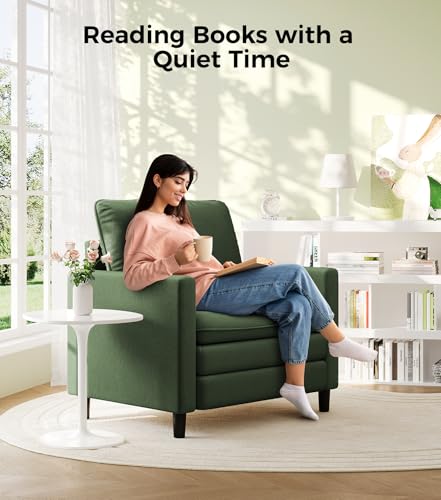 Image of Welzona 3-Layers Cloud Accent Chair, 33 inch Reading Chair, Teddy Arm Chairs
