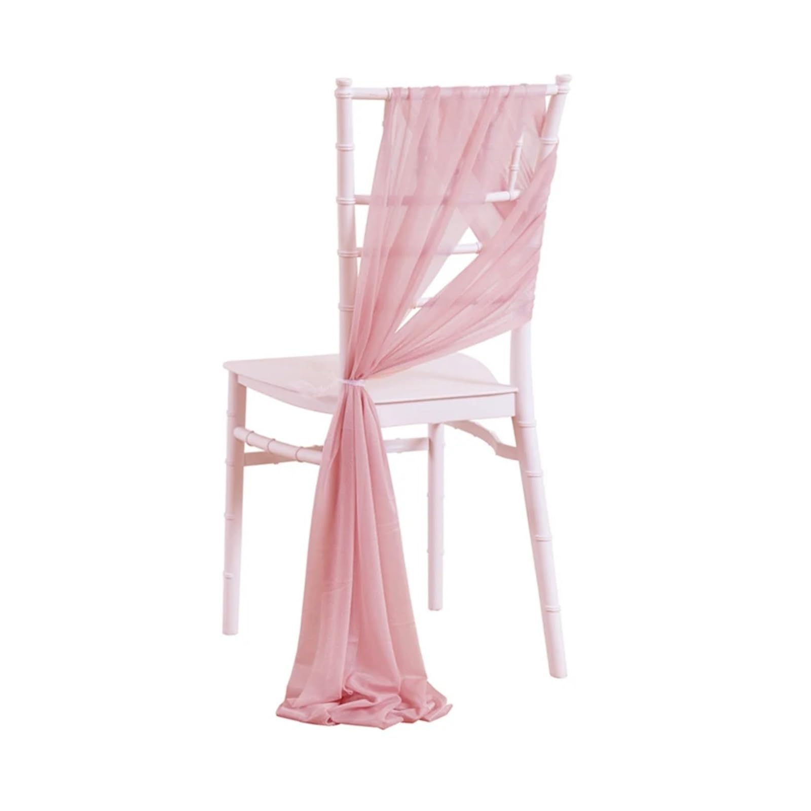 LVCHAO Chiffon Chair Sashes Wedding Decoration Set Of 2 For Party Banquet Event Baby Shower Ceremony Aisle Chairs Decors，30x300cm For Banquets and Parties(Pink2)
