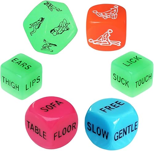 Miniatura 1 de Divertidos dados románticos para juegos de rol, dados de pareja para el día de San Valentín, despedida de soltera, luna de miel, despedida de