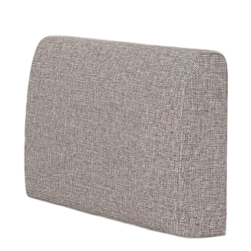 ZZYK Marrón,60x50x8cm,Alfombrillas De Sofá De Lino De Color Sólido Lectura De Almohada Soporte Cushion Almohadilla De Espuma De Alta Densidad Adecuado para Sillas Cabeceras