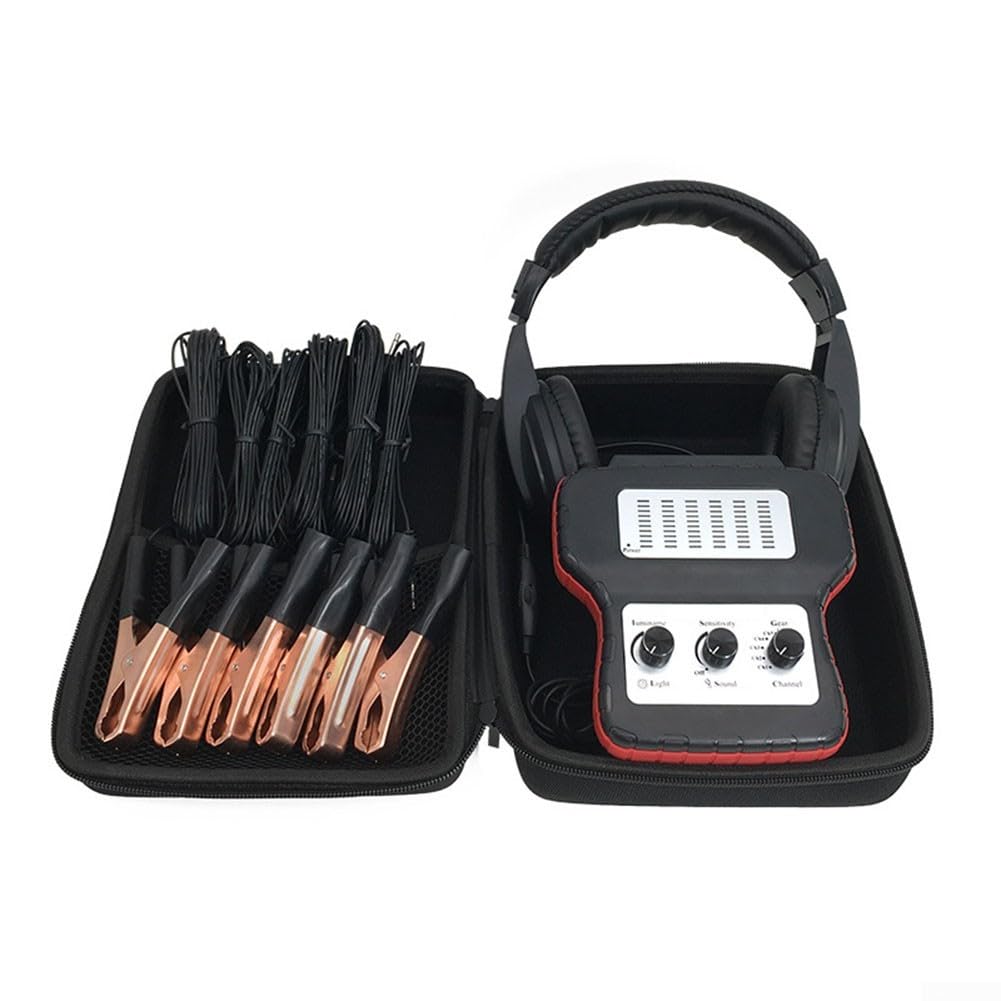 Detector de ruido del motor de 6 canales para coche, dispositivo de diagnóstico estetoscopio con sensibilidad ajustable, indicador de sonido y luz para detectar el ruido del chasis