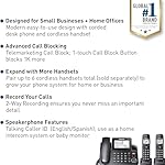 Panasonic Corded/Cordless Phone with Advanced Call Block, 2-Way Recording and Digital Answering Machine, 2 Handsets Expandable up to 6 Cordless Handsets - KX-TGF852B (Black) - Image 2