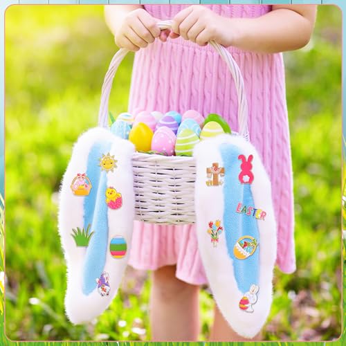 Image of Giegxin 40 Pcs Easter Enamel Pins Bulk Spring Holiday Lapel Pin Bunny Backpack Cute Carrot Easter Eggs Flowers Butterfly Flower Basket Brooch for Women Girls Gifts