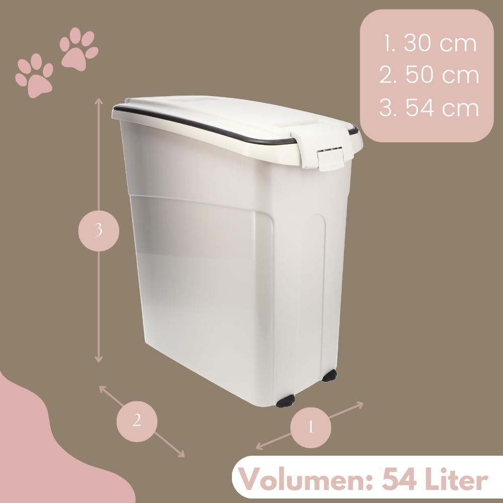 GarPet 2er Set Futtertonne Luftdicht mit Deckel Futtertonne Pferd Hund Hundefutter Aufbewahrung Hundefutter Box Trockenfutter Aufbewahrung Futterbox 54 L
