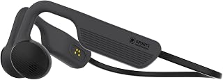RR SPORTS Open-Ear Air Conduction Headphones, Wireless Earphones Bluetooth 5.2 with 24 Hours Playtime, Sweat Resistant Sport Headset with Built-in Mic for Running, Cycling, Driving (Black-No TF Card)
