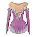 Nnnnydjy Lady's Artistic Figure Ice Skating Competition Dresses Rhythmic Gymnastics Leotards for Girls Fashion Gradient,A,15_16Years
