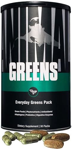 Animal Greens Pak - Chlorophyll, Spectra, Superfood Whole Food Prebiotic and Probiotic Super Digestion Blend for Gut Health, Convenient Daily Pill Packs, 30 Count