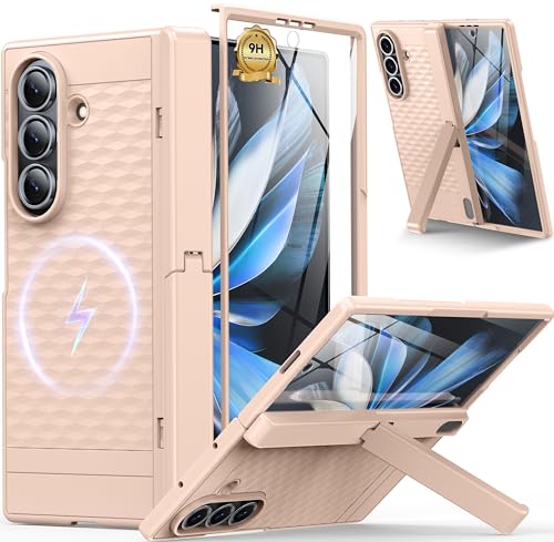 Coque Samsung Galaxy Z Fold 7 magnétique compatible MagSafe protection intégrale dorée
