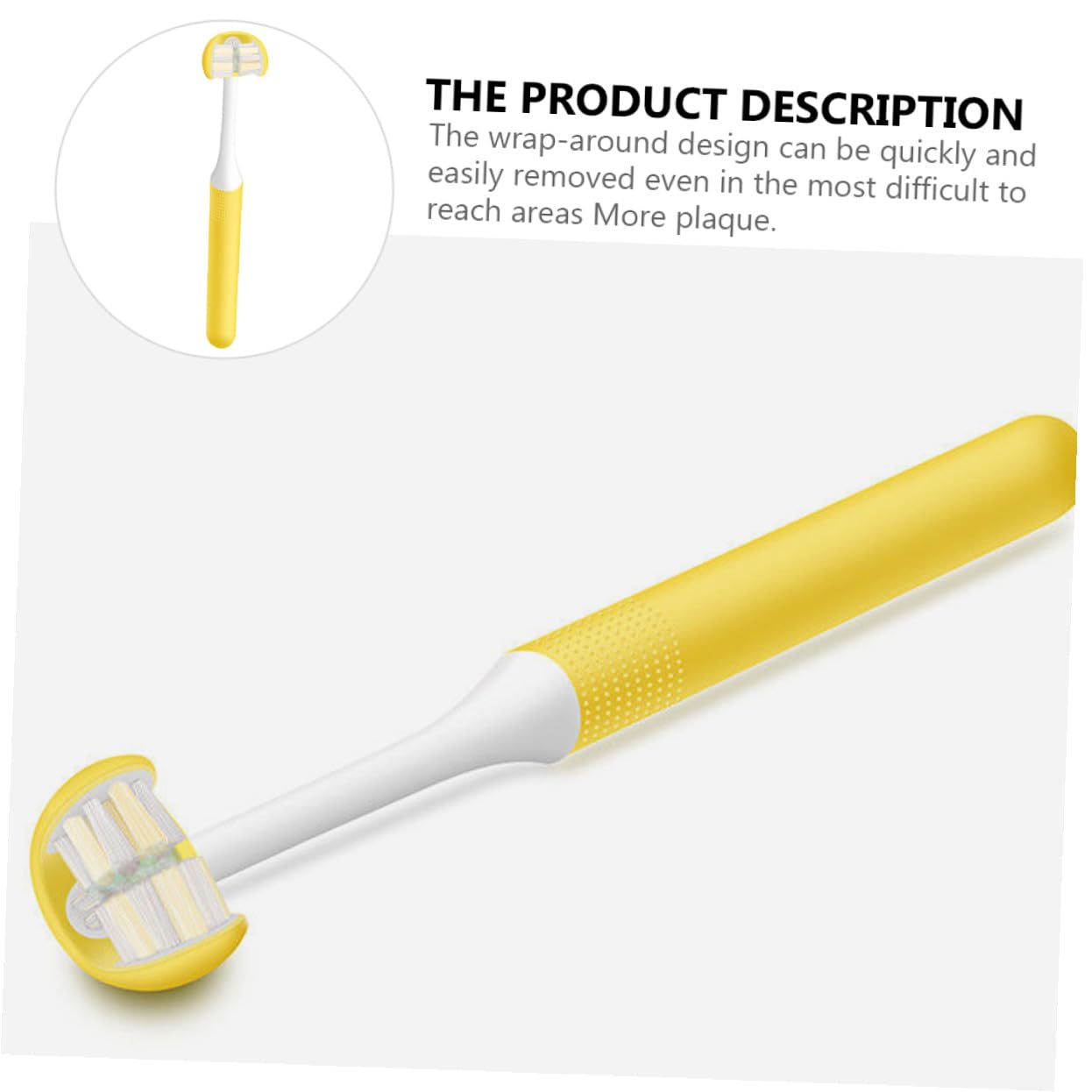 Hemobllo Spazzolino Denti Tre Lati Adulti con Setole Morbide Protezione Orale Manico Antiscivolo Ergonomico per Pulizia Completa Denti e Gengive