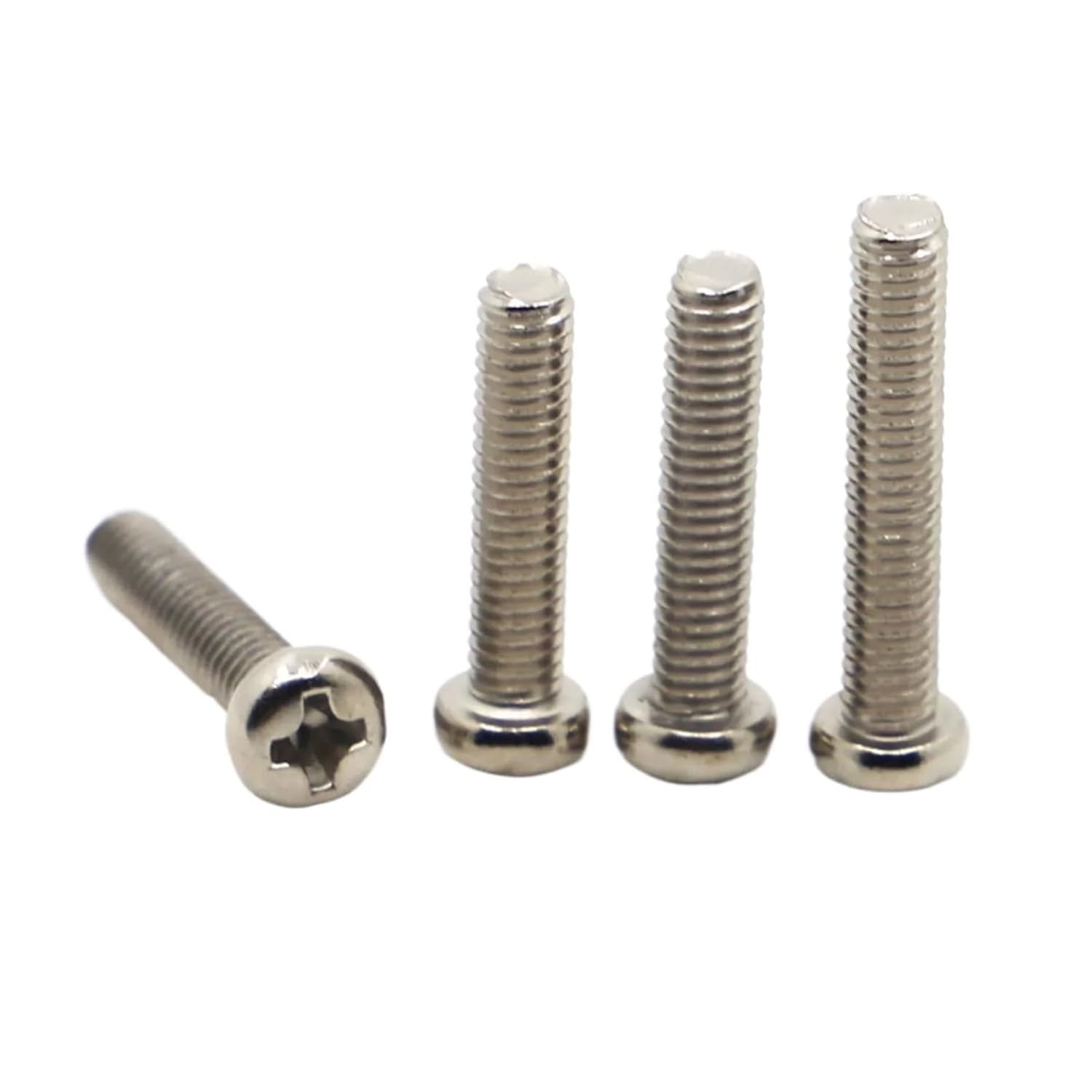 20-50pcs M1 /1.2/1.4/1.6/1.7/ 6mm/ 8mm Nickel A2 Stainless Steel Cross Pan Head Micro Small Screw(3mm,M1.2 50pcs)