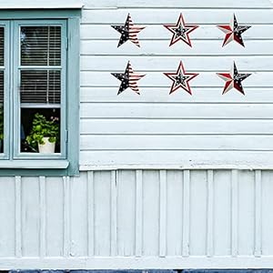   55-Patriotic-Metal-Barn-Stars-for-Outside-Set-of-6-Rusty-Stars-for-Crafts-Outdoor-4th-of-July-Decoration-Country-Style-Metal-Wall-Decor-Primitive