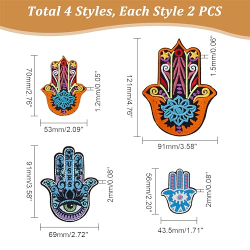 Écusson œil de Fatima patch brodé main pour customisation robe et veste - 3