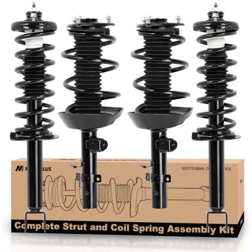 MOSTPLUS 4pcs Front+Rear Complete Shocks Absorbers Strut Coi...