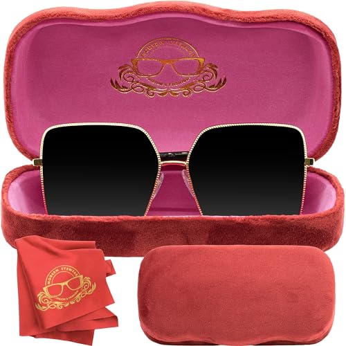 Image of Hard Shell Glasses Case w /Cloth,Velvet Reading Glass, Eyeglass Case, Lightweight, Crush-Resistant, Men & Women