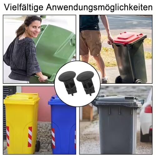 8 Stück Mülltonnenschloss, Mülltonnenverschluss ohne Bohren, Sicherung für Mülltonnen, Robuster Mülleimerschloss