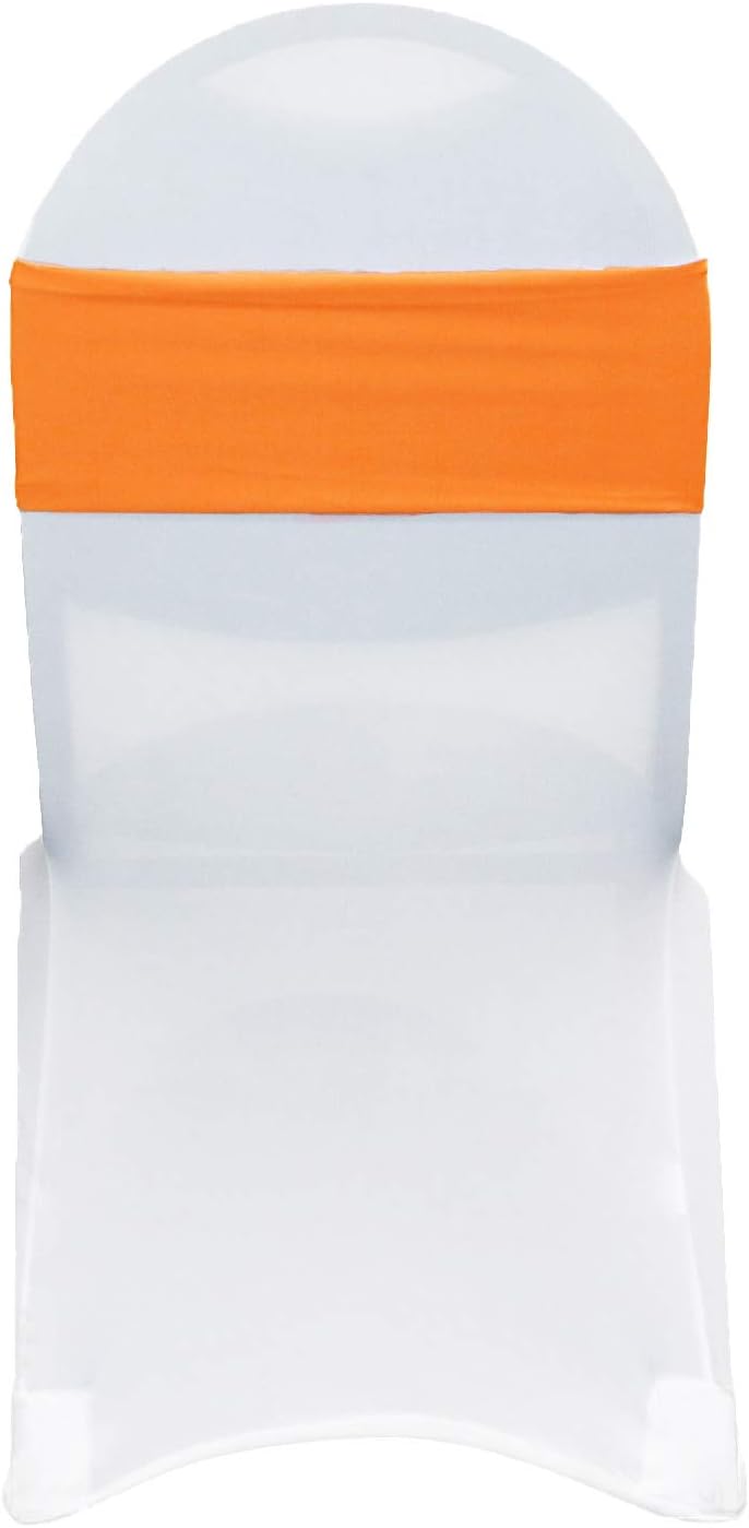 YOUR CHAIR COVERS Stretch Spandex Chair Bands Orange