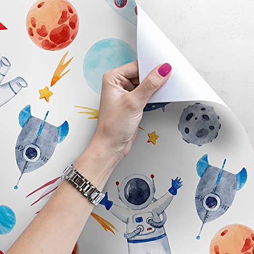 Papier peint astronaute galaxy lavable pour masquer les défauts
