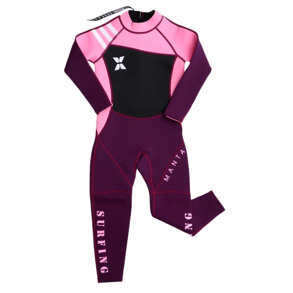Traje de baño de neopreno de manga larga para niños, traje de baño cómodo