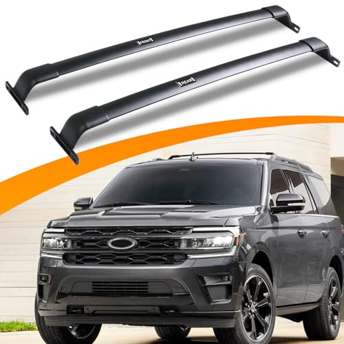 Image of Roof Rack Crossbars Fit for 2018-2025 Lincoln Navigator & Ford Expedition /Max Cross Bars Black Rooftop Cargo Carrier Accessories