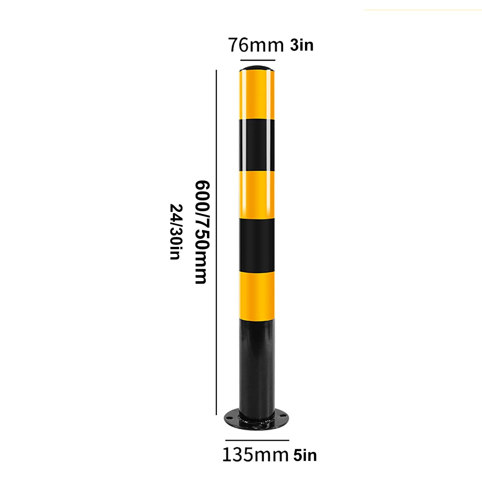 Bolardo de seguridad de acero resistente, barrera de seguridad de tráfico de alta resistencia para calzadas y zonas sensibles