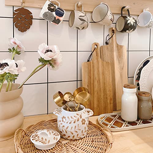 Muchtolove Measuring Cups And Spoons Set Of 8, Golden Stainless Steel Measuring Cup With Wooden Handle, Kitchen/Food/Liquid/Baking #TOP2