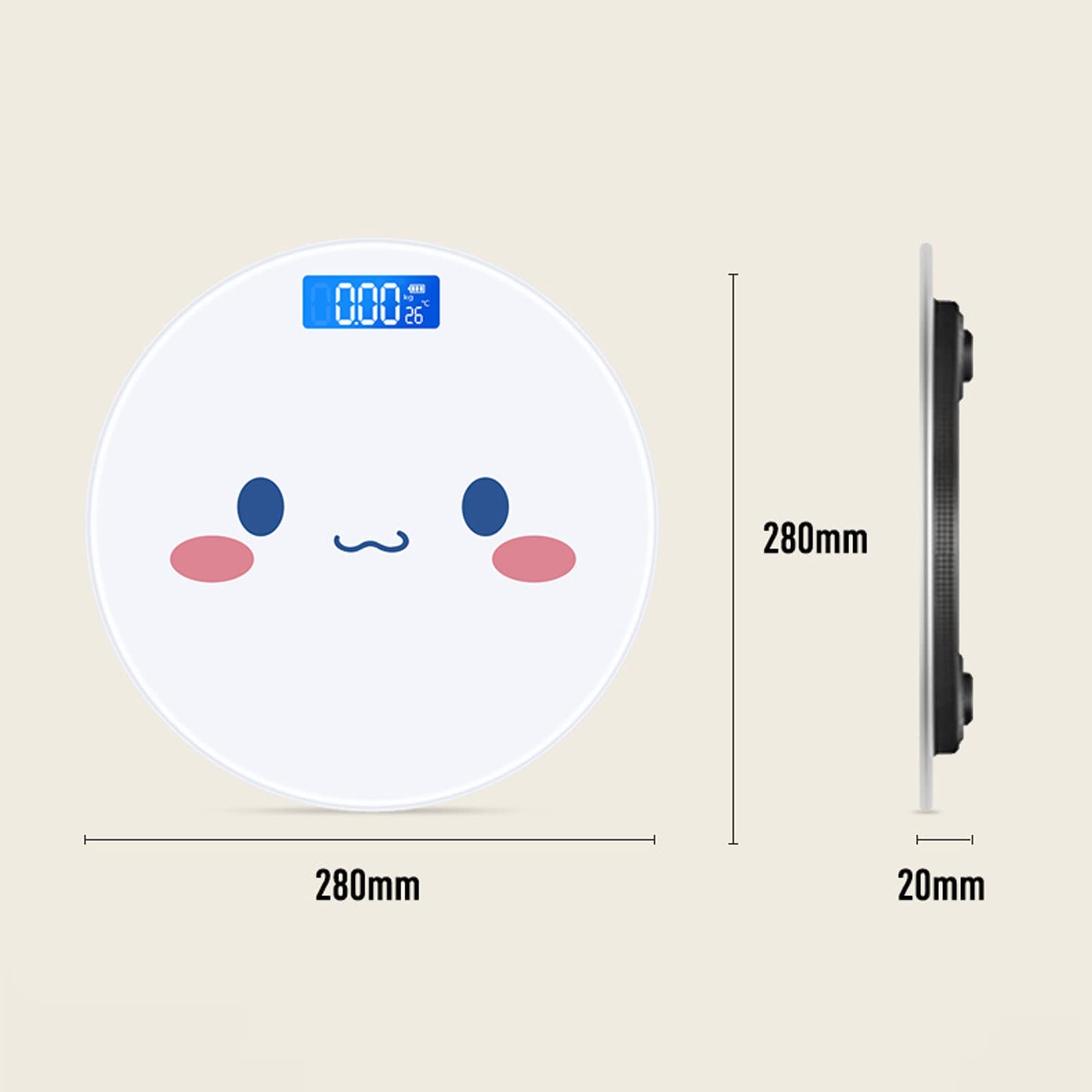 JINGYAN Básculas digitales Bathroom Cartoon Home Supplies Weighing Scale Wands Girls Gift(Usb)