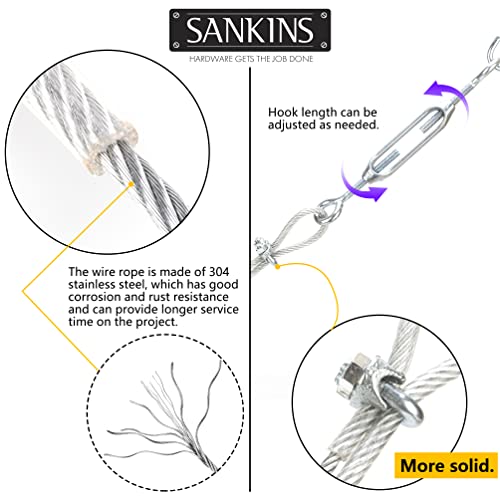 Image of Anti-Sag Gate Kits for Wooden Fence, Steel in Zinc, Anti-Sagging Gate Support Cable Kit Hardware, Gate Sag Frame Kit Hardware for Wooden Fence, Wood Gate Door Repair Kit for Outdoor, 1 Pack
