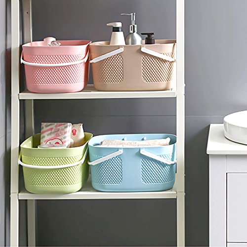 Shower Caddy Basket, Portable Large Capacity Thickened Plastic Organizer Storage Tote With Handles Drainage Toiletry Bag Bin For Bathroom, College Dorm Room Essentials, Kitchen, Camp, Gym - Blue #TOP5