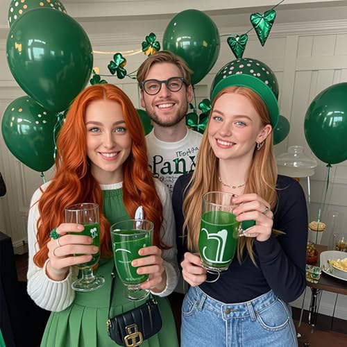 Image of Green Balloons Green Birthday Decorations 30 Pack 18 inch Round Party Balloons for Dark Green Themed Wedding Graduation Anniversary Christmas Birthday Party St Patricks Day Backdrop Decorations