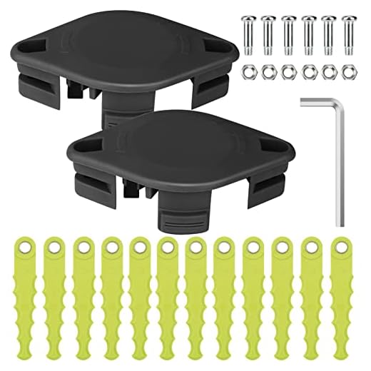 Kaberalty ACFHRL2 Weed Eater Bladed Head Compatible with Ryobi 18V, 24 & 40V RY40210 RY40210A String Trimmers,Polycarbonate Bladed Trimmer Head with 12 Quickload Blades