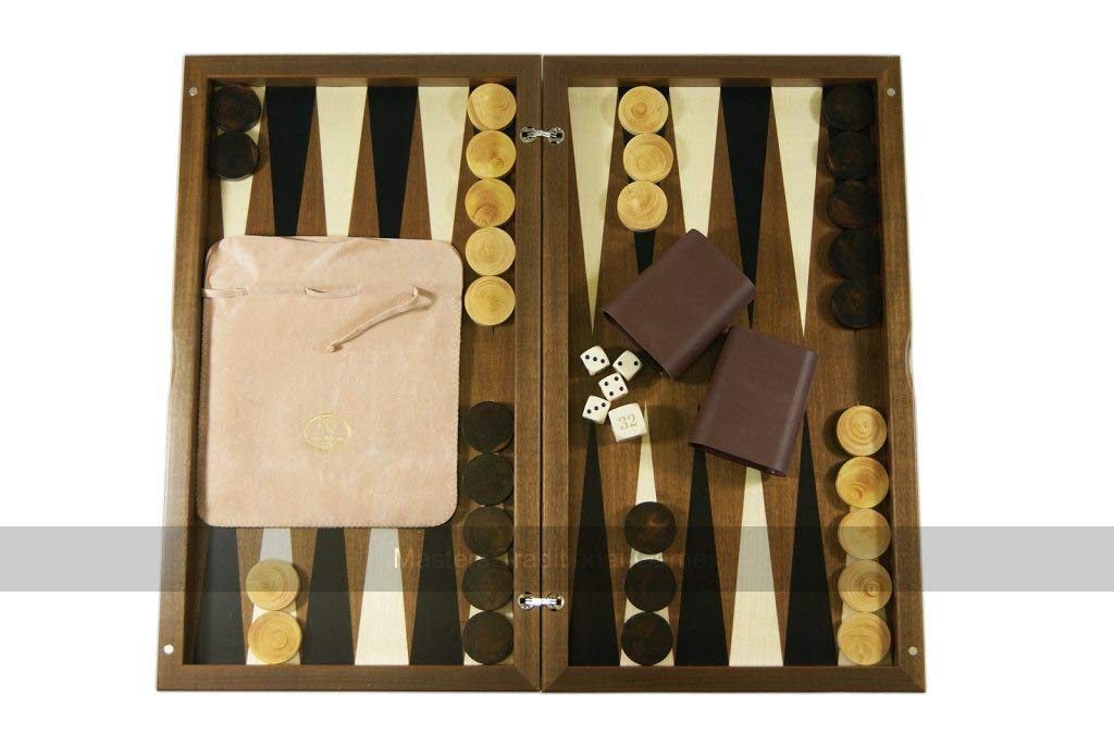 Dal Negro Walnut Noce 17-inch Backgammon Set